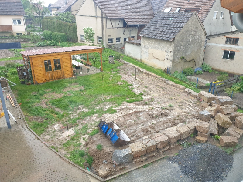 Garten vorher, ohne Pool.