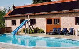 Pool mit Rutsche selbst gebaut