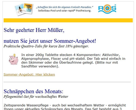 Newsletter Beispiel