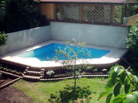 Platz für einen Pool im kleinen Garten