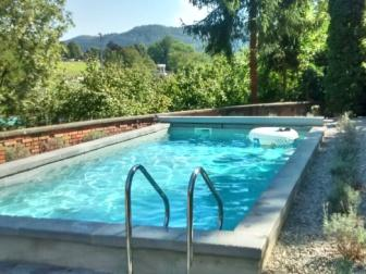 Pool mit grauer Folienauskleidung