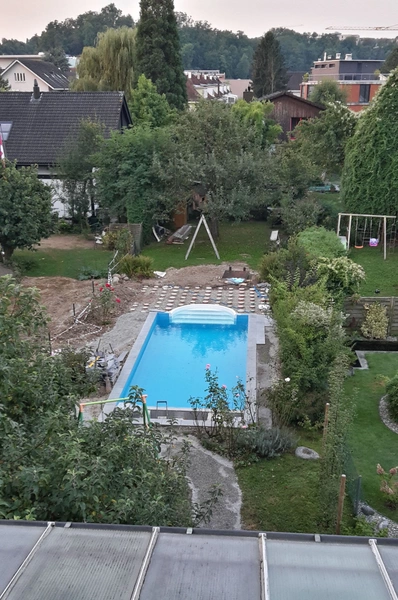 Bild Bauphase des Pools im eigenen Garten